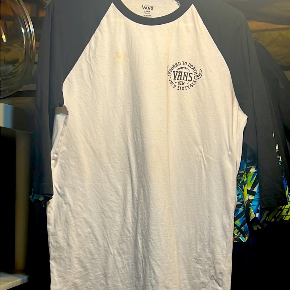 Vans Board to Death baseball raglan shirt. 3/4 sleeves.